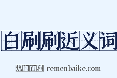 白刷刷近义词是什么意思的图片